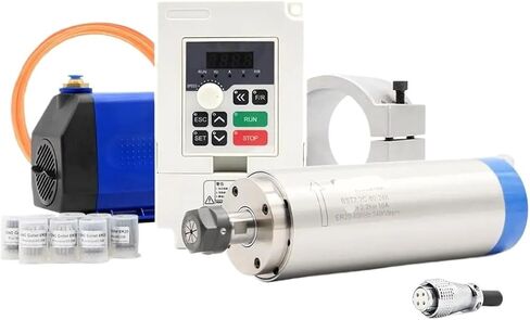2.2kw water-cooled spindle 110v / 220v 80 * 230 and variable frequency drive and 80mm bracket and 75w pump and 8 chucks(Ceramic Ball Bearing,220v) in Saudi Arabia