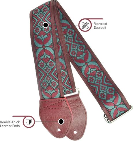 Souldier Handmade Fabric Bass Strap, 3 Inches Wide and Adjustable from 33" to 60", Made in the USA in Kuwait