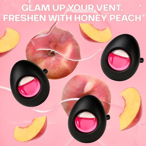 Air Jungles Car Air Freshener Vent Clip 4 Count, Variety Pack, New Car, Honey Peach, Ocean, Hawaii, 4 ml Each, Long-Lasting Car Odor Eliminator, Up to 120 Days Freshness for Auto in Kuwait