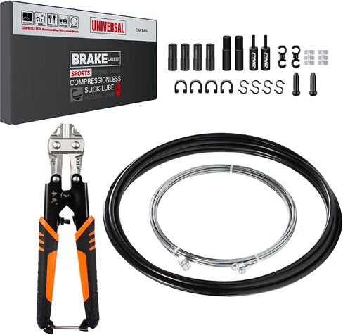 CNC Universal Bike Brake Cable Kit,Bicycle Brake Cable Set with Stainless Steel Wire Cutter-Front and Rear Brake Cable 2.5m with Oil Housing 3m for Mountain Bike/MTB/BMX/Road Bike. in Kuwait
