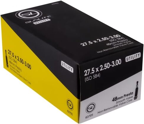 Sunlite Utili-T أنابيب صمام بريستا القياسية ، 27.5 × 2.50-3.00 " / 48 مم ، أسود / أسود in Saudi Arabia
