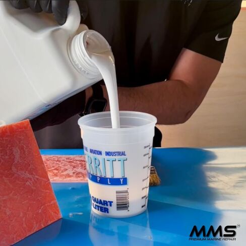 MMS Premium White Gelcoat – Marine Grade Gel Coat for Fiberglass Boat Repair and Refinishing – No Wax Formula – MEKP Included – UV Resistant – Ideal for Marine Surfaces - Quarts and Gallons in Saudi Arabia