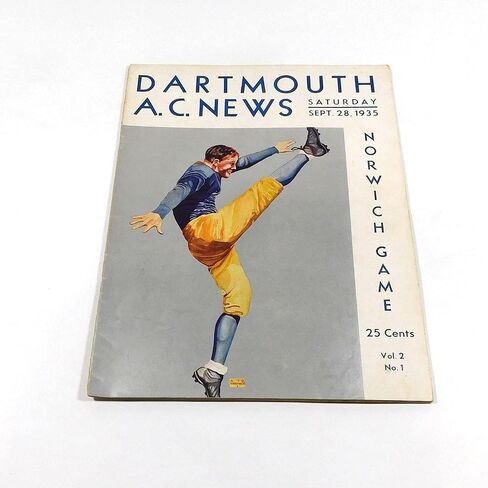 1935 Norwich at Dartmouth College Football Program 9-28-35 - College Programs in Saudi Arabia