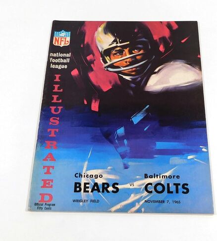 1965 Baltimore Colts at Chicago Bears NFL Football Program 11-7-65 - NFL Programs in Saudi Arabia