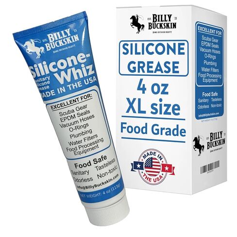 4 أوقيات. XL Tube Silicone-Whiz الشحوم ، شحوم السيليكون للحلقات O ، الحشية ، الخلاط ، الأحزمة ، زيوت التشحيم من الدرجة الغذائية ، يمتد حياة معدات المطبخ وموزعات القهوة من قبل Billy Buckskin Co. in Kuwait