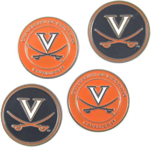 (4) Virginia Cavaliers (UVA) Double Sided Golf Ball Markers in Kuwait