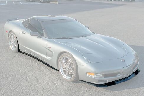 استبدال لعام 1997-2004 شيفروليه كورفيت C5 جميع النماذج | ZR1 Styled Style الأمامي الوفير الخائن والتنانير الجانبية زوج لوحة التمديد لوحة (ABS البلاستيك - مطلية لامعة أسود) in Saudi Arabia