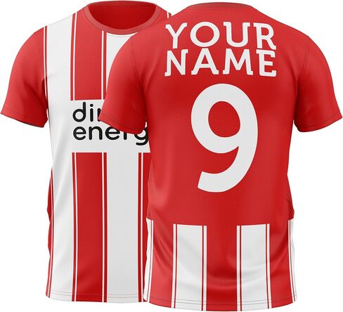Fan Tshirt Custom Fan Custom PSV Soccer Team Football - Jersey Football for Kids عدة أحجام ... in Kuwait