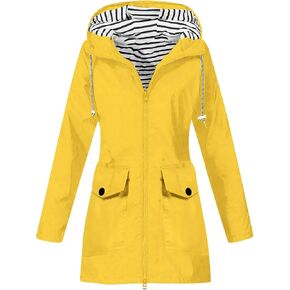 Rain Jacket Women Waterproof with Hood Lightweight Zip Up Hooded Raincoat with Pockets for Outdoor Active Wear in Kuwait