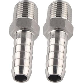 304 Stainless Steel Quick Coupling Connector, High Efficiency Male Thread BSPT 1/4in Barb Joint 6mm, 8mm, 10mm for Air Pipe Connection in Pneumatic Equipment (BSPT1/4-6mm in Saudi Arabia