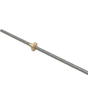 Double nut Ball Screw Control Machine T10 Lead Screw Left-Hand Thread Lead 2mm 304 Stainless Steel T10 Trapezoidal Reverse Left-Hand Screw and Reverse Nut(300mm) in Kuwait