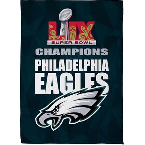 Team Sports America NFL Philadelphia Eagles Superbowl 59 Championship Double Sided Flag, Officially Licensed Sports Flags For Outside Decoration, Gift for Football Fans (12"x18") in Kuwait
