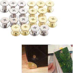 مسامير شيكاغو ، المسامير ， M5*6mm/8mm بعقب المسامير كتب حساب الألبوم المسمار المسمار البراغي برشام التجميع براغي 10pcs (الذهب ، M5 × 8) in Kuwait