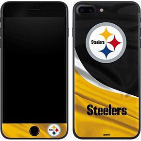 Skinit Decal Phone Skin Compatible with iPhone 8 Plus - Officially Licensed NFL Pittsburgh Steelers Design in Saudi Arabia