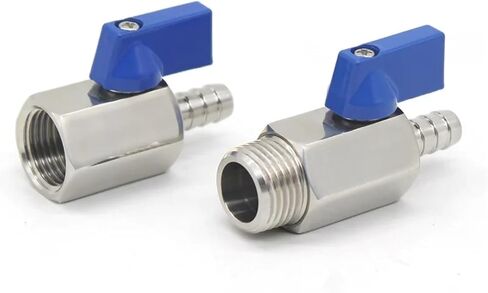 1PCS MINI BALL VALVE 1/8 1/4 3/8 1/2 to 7mm 10mm 8mm 12mm Pipe Tower Adapter Thread Internal Thread 304 صمام كرة ثنائي الاتجاه (1/4 "، 10mm_female) in Saudi Arabia