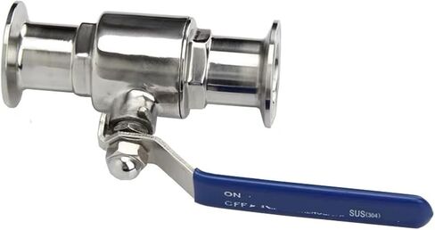 1PCS 2-1/4" 57mm 304 stainless steel sanitary ball valve three-clamp ferrule type in Saudi Arabia
