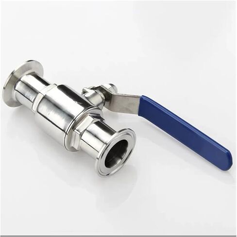 1PCS 2-1/4" 57mm 304 stainless steel sanitary ball valve three-clamp ferrule type in Saudi Arabia