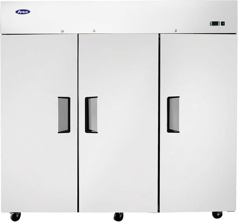 Atosa MBF8005GR 52″ Reach-In Refrigerator for Restaurant Deli Cafeteria Steak House | Top Mount Compressor, 43.2 Cu. Ft. | 2-Solid Swing Door, 6 Adjustable Epoxy Coated Shelves | Stainless Steel, 115v in Saudi Arabia