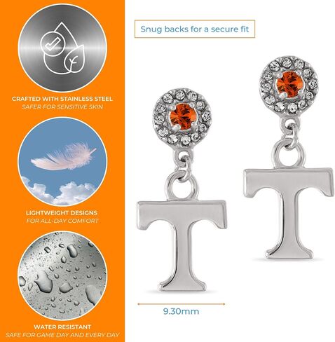 Stone Armory Earrings for University of Tennessee Jewelry Gifts for Women, Graduation – Stainless Steel Skin-Friendly UT Volunteers drop earrings in Saudi Arabia