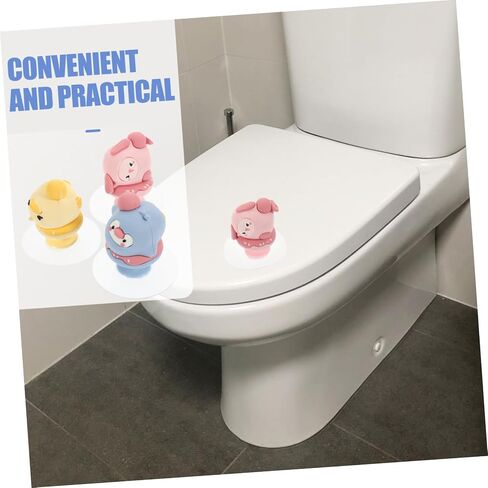 DOITOOL 3pcs Toilet Seat Lifter Decorative Knobs for to Use Protects Hands Wall Hanging Hanger in Saudi Arabia
