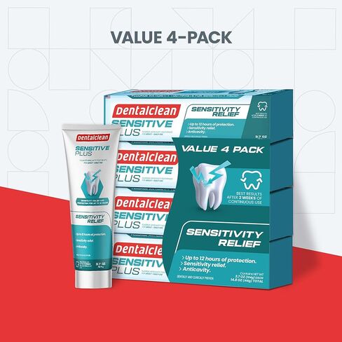 Pack of 4 Toothpaste Gel - Sensitivity Relief - Mild Mint Flavor - Protects Teeth and Reduces Sensitivity - 3.7 oz 104g in Saudi Arabia