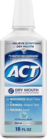 ACT Dry Mouth Anticavity Zero Alcohol Fluoride Mouthwash 18 fl. oz. Soothing Mint in Saudi Arabia