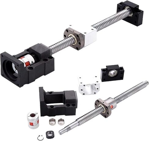 Linear Motion Ball Screw Precision Part C7 Ball Screw Kit SFU2005 L550-1000mm with Single Nut+BF15+DSG20H+Coupling+HM15-57 Motor Mount(650mm) in Saudi Arabia