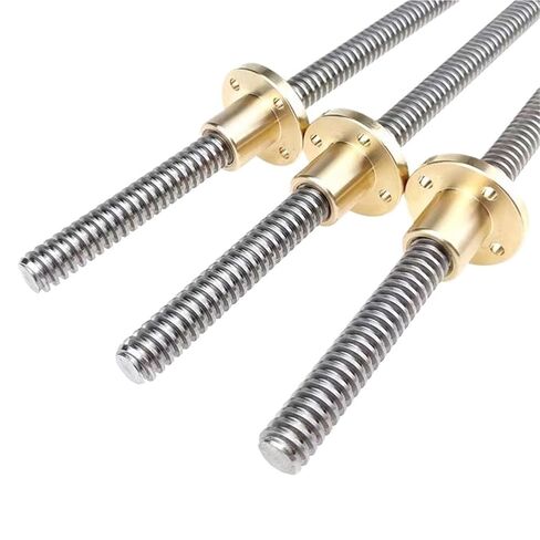 Double nut Ball Screw Control Machine T12 Lead Screw Left-Hand Thread Lead 3mm 304 Stainless Steel Trapezoidal Reverse Left-Hand Screw and Reverse Nut(200mm) in Kuwait
