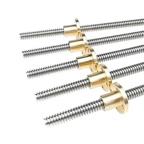 Double nut Ball Screw Control Machine T12 Lead Screw Left-Hand Thread Lead 3mm 304 Stainless Steel Trapezoidal Reverse Left-Hand Screw and Reverse Nut(200mm) in Kuwait