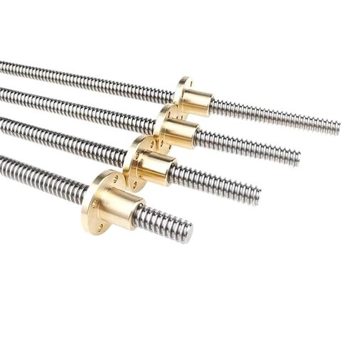Double nut Ball Screw Control Machine T12 Lead Screw Left-Hand Thread Lead 3mm 304 Stainless Steel Trapezoidal Reverse Left-Hand Screw and Reverse Nut(200mm) in Kuwait