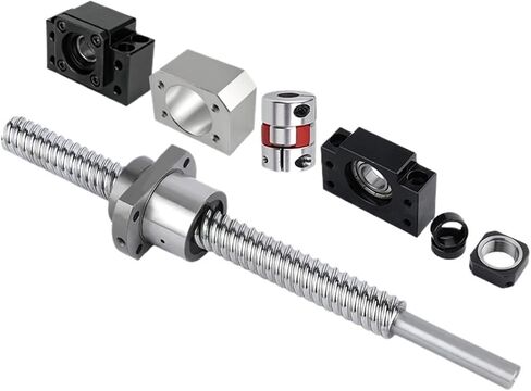آلة التحكم في الكرة المزدوجة صامدة الجوز 1PCS الكرة المسمار SFE1616 BALL NUT END MACHINED+BKBF12+DSG1616H NUT HOUBLIC+XB25 * 30-8 * 10MM اقتران (250 مم) in Saudi Arabia