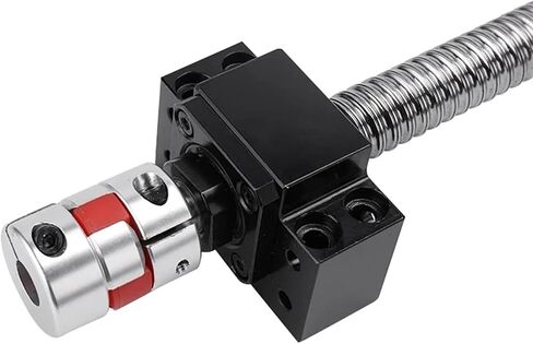 آلة التحكم في الكرة المزدوجة صامدة الجوز 1PCS الكرة المسمار SFE1616 BALL NUT END MACHINED+BKBF12+DSG1616H NUT HOUBLIC+XB25 * 30-8 * 10MM اقتران (250 مم) in Saudi Arabia