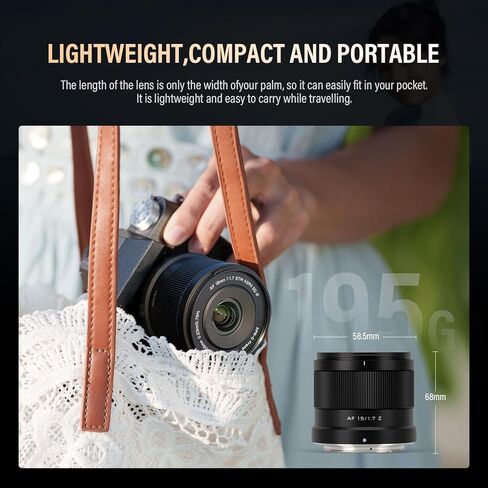 فيلتروكس عدسة تركيز تلقائي 85 ملم F1.8 STM بفتحة كبيرة باطار كامل متوافقة مع نيكون Z-Mount Z7Ⅱ Z6 Z6 Ⅱ Z5 Z50 in Kuwait