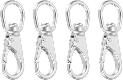 Meccanixity دوار العين الترباس السنانير Snap M6 ، شاق الشقوق نهاية العلم مقاطع 220 رطل الحمل لعلم القطب Pet Leash Leather Craft (Silver ، حزمة من 4) in Kuwait