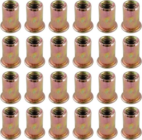 20pcs M10 مسار الصواميل ، الصلب الكربوني مسطح برشام ملولب الجوز للسيارات والأثاث والزينة in Saudi Arabia