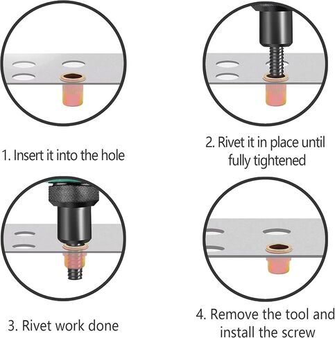 20pcs M10 مسار الصواميل ، الصلب الكربوني مسطح برشام ملولب الجوز للسيارات والأثاث والزينة in Saudi Arabia