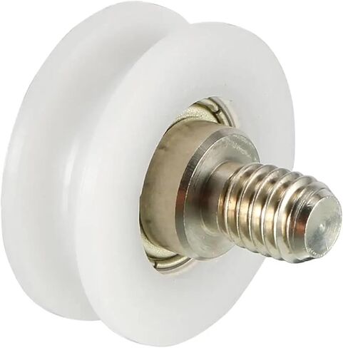 1pcs Metal V Groove Threaded Rod Bearing Pulley Wheel 1.5/3/2.5/3.7/4.5mm Deep 6x22x8/6x27x9/6x30x13/8x40x10/8x50x12mm(8x50x12mm White) in Saudi Arabia