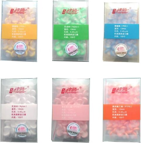 100pcs/Lot Lab Material Nylon/PES/PTFE MILLIPORE DIAPHRAGM FILTER 13 مم 25 مم مع حجم المسام 0.22UM/0.45UM/0.8UM (13 مم 0.8UM NYLON6) in Saudi Arabia