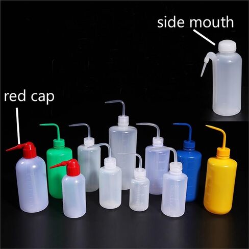 All kinds of LDPE Plastic Washing Bottle Colored Plastic Folding Elbow Squeeze Washing Bottle Laboratory Equipment(500mL SideMouth10pcs) in Saudi Arabia