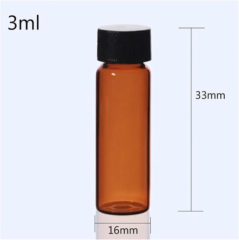 Brown Glass Sample Bottles with Screw Cap for Laboratory (5ml 50pcs) in Saudi Arabia