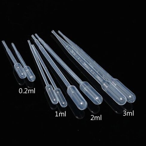 100pcs/pack Plastic Disposable Measuring Pipette Dropper Polyethylene Makeup Tool Laboratory 0.1/0.2/0.5/1/2/2.5ml(2ml Length 150mm) in Saudi Arabia