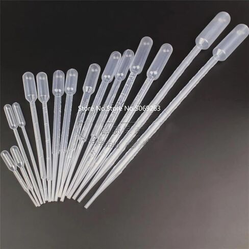 100pcs/pack Plastic Disposable Measuring Pipette Dropper Polyethylene Makeup Tool Laboratory 0.1/0.2/0.5/1/2/2.5ml(2ml Length 150mm) in Saudi Arabia