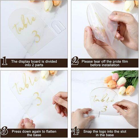 30Pcs Table Numbers 1-30, Clear 4 x 6 Inch Table Number with Stands Wedding Tables Number Display Stands for Wedding Reception Event Party Decorations in Saudi Arabia