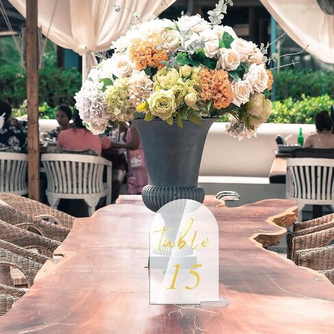 30Pcs Table Numbers 1-30, Clear 4 x 6 Inch Table Number with Stands Wedding Tables Number Display Stands for Wedding Reception Event Party Decorations in Saudi Arabia