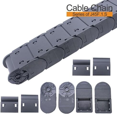 BIRAN 1-Meter Cable Drag Chain Series of J45F.1.S-enclose Type Both Side Opening(100mm,45x125 mm) in Saudi Arabia