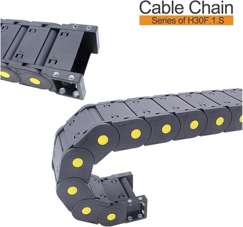 BIRAN 1-Meter Cable Drag Chain. Series of H30F.1.S-Sealing Type Open Both Side(125mm,30x57 mm-FJT) in Saudi Arabia