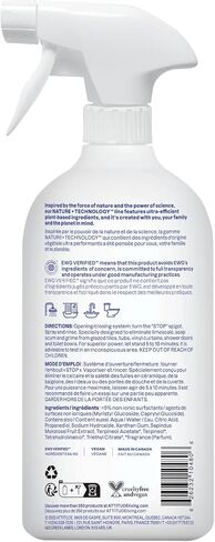 ATTITUDE Bathroom Cleaner Spray, EWG Verified, Plant-Based & Vegan, Safe for Bathroom Surfaces, Tiles, Tubs, Shower Walls, and Grout, Citrus Zest Scent, 27.1 Fl Oz (Pack of 3) in Saudi Arabia