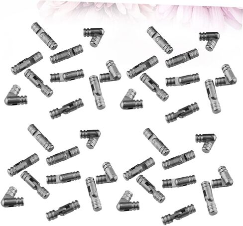 LIFKOME 50pcs Heavy Duty Cylindrical Spring Hinges Silent Self-Closing Hinges for Jewelry Box and Cabinet Durable Metal Box Silver Finish in Saudi Arabia