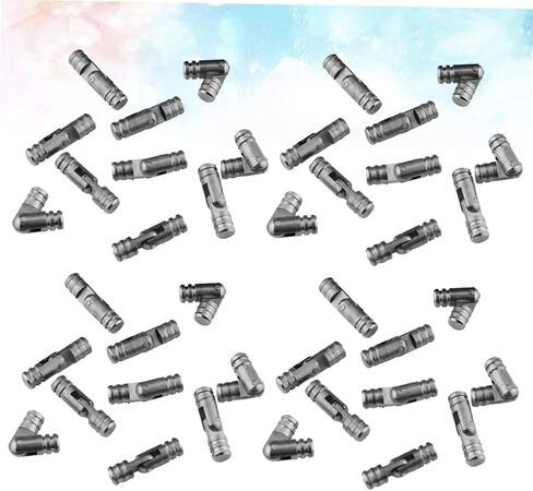 LIFKOME 50pcs Heavy Duty Cylindrical Spring Hinges Silent Self-Closing Hinges for Jewelry Box and Cabinet Durable Metal Box Silver Finish in Saudi Arabia