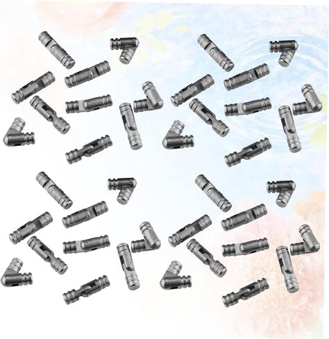 LIFKOME 50pcs Heavy Duty Cylindrical Spring Hinges Silent Self-Closing Hinges for Jewelry Box and Cabinet Durable Metal Box Silver Finish in Saudi Arabia